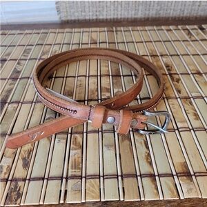 Hollister Beaded Leather Skinny Belt M/L